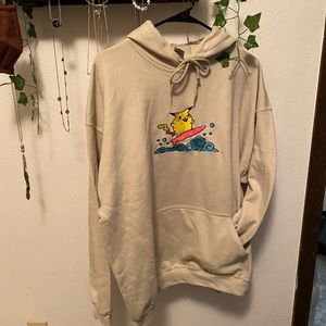 Embroidered Surfing Pikachu Hoodie TradingCardDepot718 Pokémon